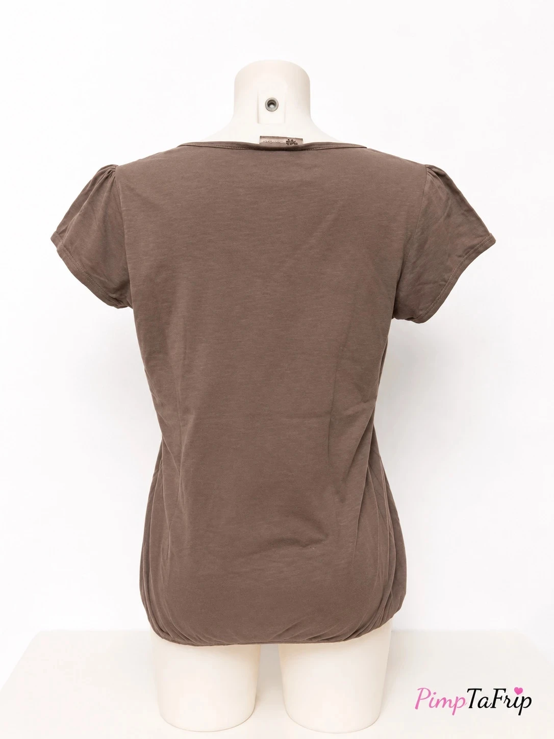 T-shirt K Woman mulher 100 % algodão castanho-acinzentado – Tamanho XL – photo 3